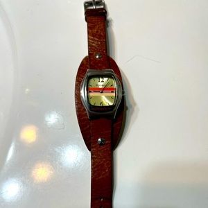 Fossil leather band watch
